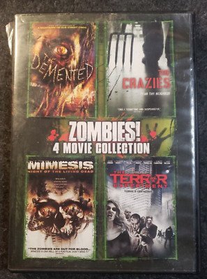 Zombies: 4 Movie Collection (DVD, 2014, 4-Disc Set)  Crazies Demented.. (CAB1S1)