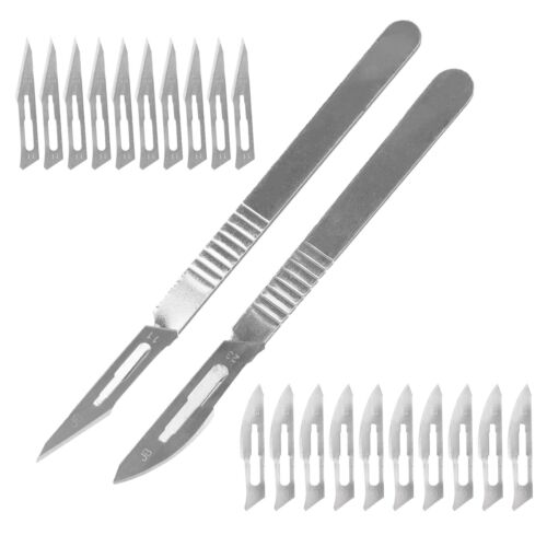 Juego de cuchillas bisturí acero al carbono y 2 piezas mango hágalo usted mismo herramienta de corte PCB nuevo - Imagen 1 de 24