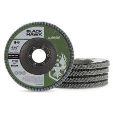 5 Pack - 4.5" x 7/8" BHA 36 Grit Stearate Coated Flap Discs for Aluminum T27