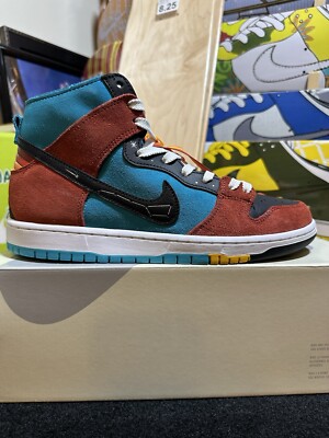 NIKE SB DUNK HIGH DIOR GREENWOOD SKATE NEW DS AUTHENTIC RARE US 9.5 FQ1775 400