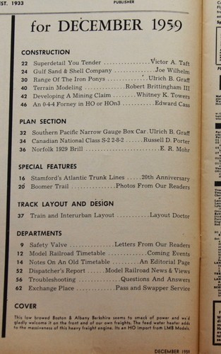 Eisenbahn Modell Handwerker Zeitschrift Dezember 1959 mit Index sehr guter Zustand - Bild 3 von 4