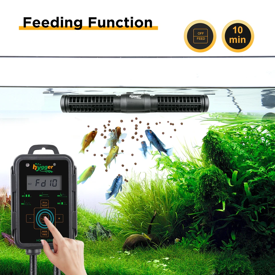 hygger 12W/18W/25W Watt Cross Flow Pump Wave Maker for Marine Aquarium Fish Tank - Image 4 of 4