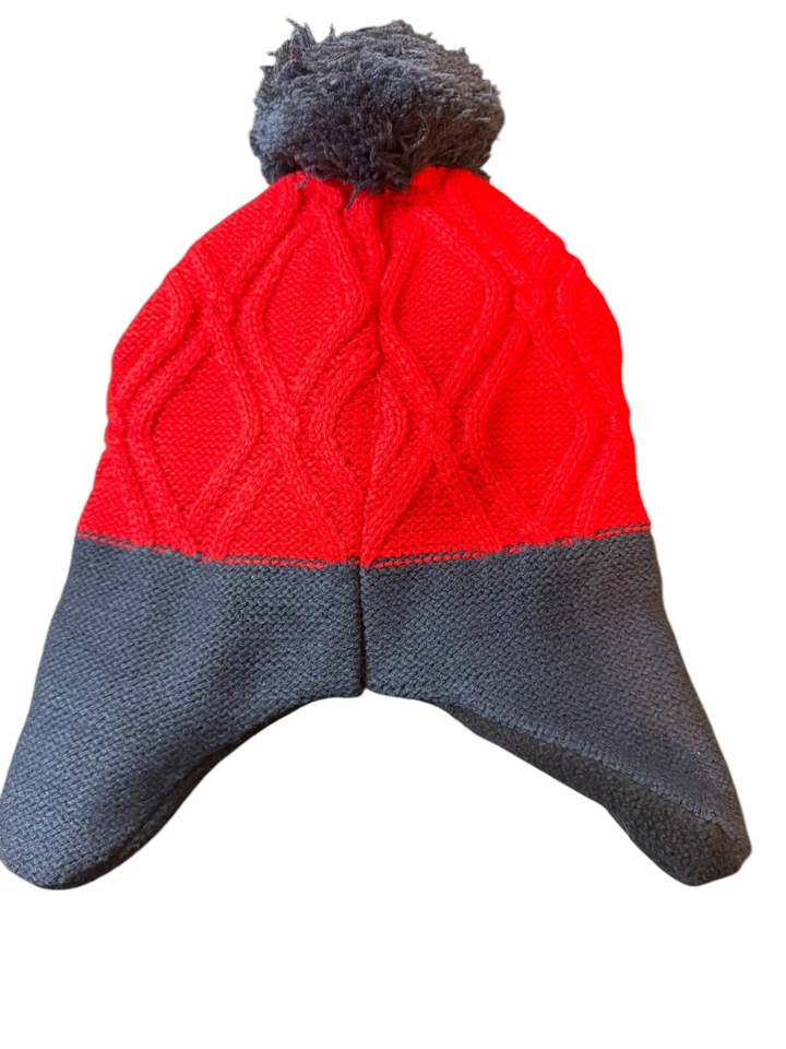 SPIDER-MAN MARVEL  Hat & Gloves Set Knit Winter Pom Beanie NWT  Toddler One Size - Image 2 of 4