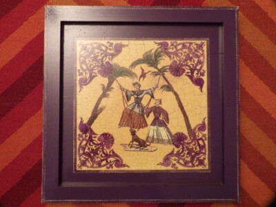 Marisa Osorio Farinha Chromo Wood Art Picture Chinoiserie China Siecle Paris