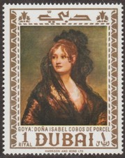 EAS_STAMPS Dubai Art on stamps Lot #1 Goya: Dona Isabel Cobos De Porcel JT EST