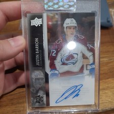 2021-22 Upper Deck Clear Cut - #CC-JU Justin Barron (AU, RC)