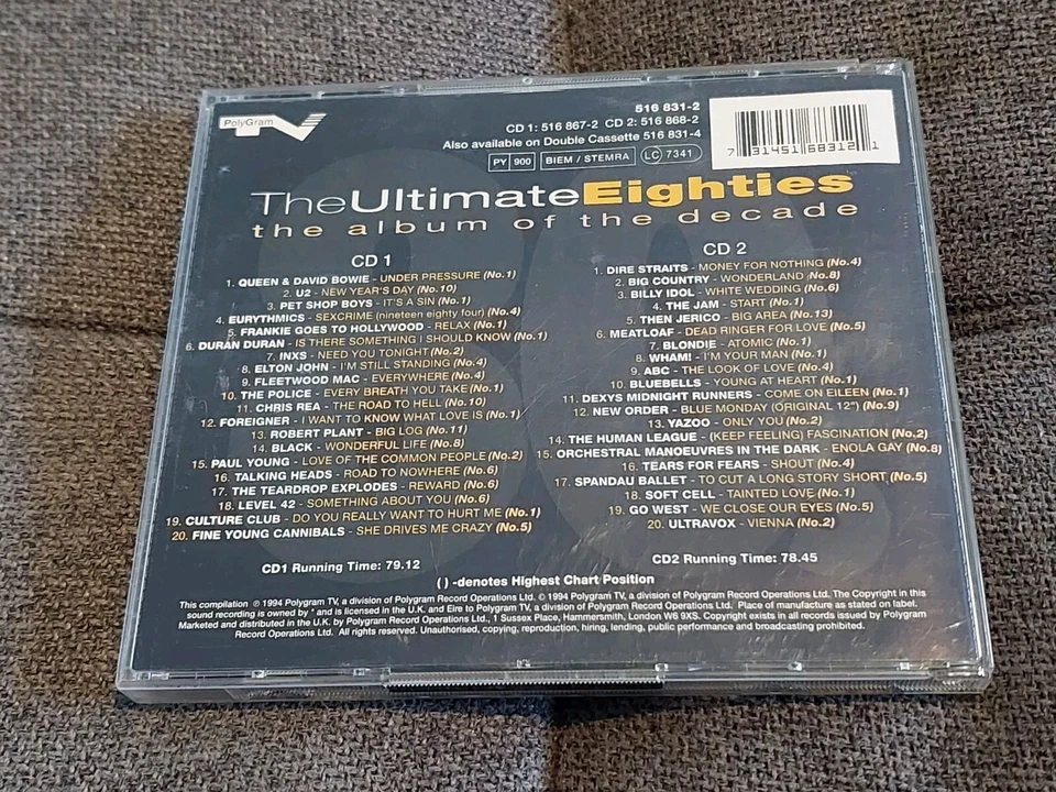 The Ultimate 80's Album Of The Decade Set 2 CD VGC Duran Duran Bowie INXS + - Image 2 of 4