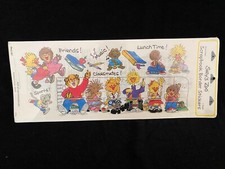 New Suzy's Zoo Scrapbook Border Stickers Back to School Sheet Students Vintage