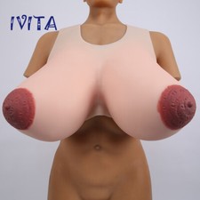 IVITA 19XL Big Nipple Silicone Breast Forms CD TG 12KG Large Boobs Enhancer