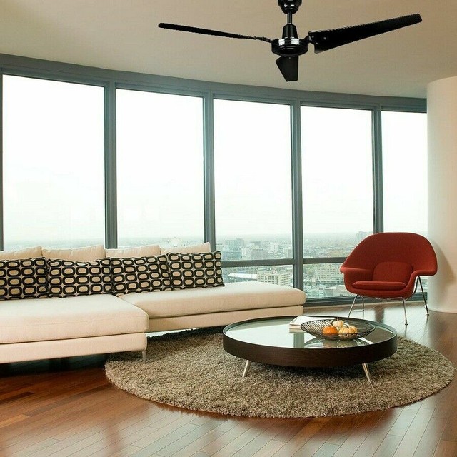 Hampton Bay Industrial 60 In Indoor Black Ceiling Fan With Wall