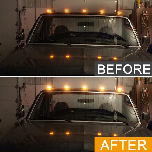 Amber/Smoke Roof Top Cab Marker Lights for Ford F-250 F-350 Pickup 1975-1995 - Picture 47 of 108