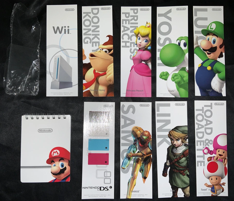 Nintendo Promotional Notebook + Bookmarks Promo Mario Donkey Kong RARE VINTAGE - Image 2 of 4