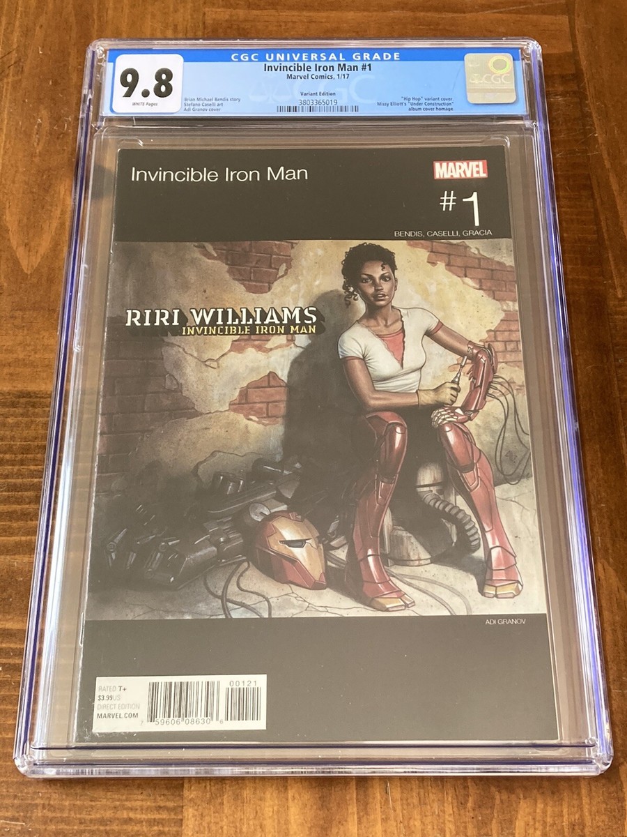 Invincible Iron Man #1 CGC 9.8 White (Hip Hop Variant!!)- Riri