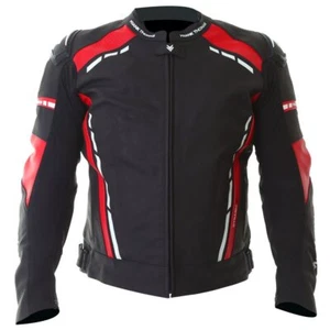 Frank Thomas Dynamic Ii Leather Motorcycle Jacket Black Red