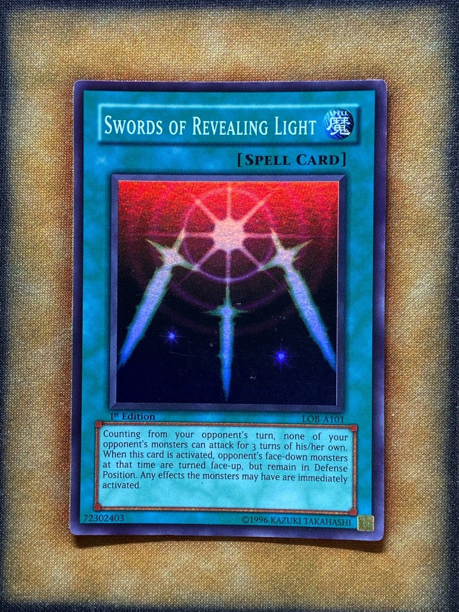 Yugioh Swords Of Revealing Light LOB-A101 Super Rare 1st Ed