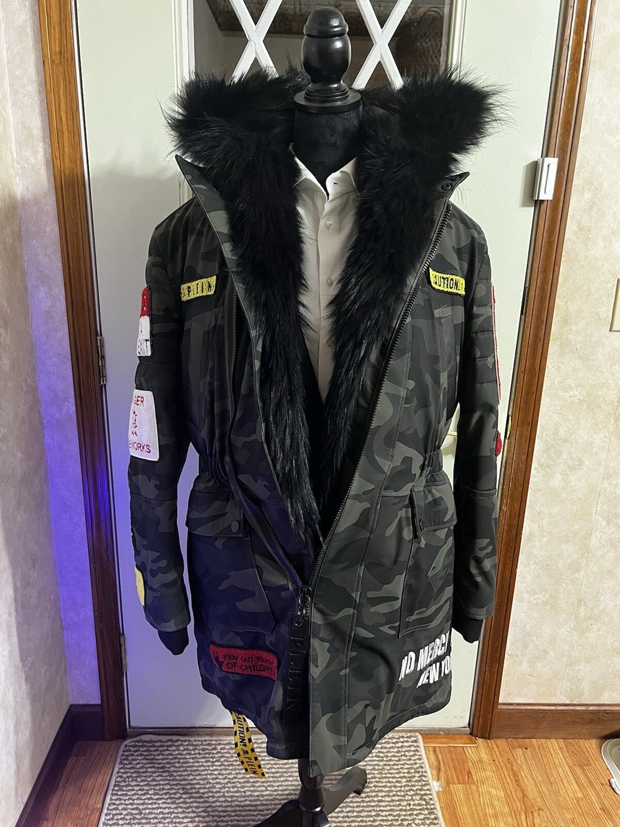 Philipp Plein Genuine Camo Patch Puffer Coat Lined | eBay