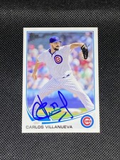 Carlos Villanueva Chicago Cubs Signed Auto 2013 Topps Card #US62 ~ COA
