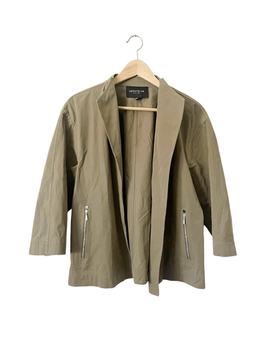 Lafayette 148 New York Pesto Verde Oliva Giacca Swing Donna Taglia Media