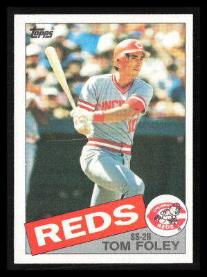 Tom Foley 1985 Topps #107 Cincinnati Reds | eBay