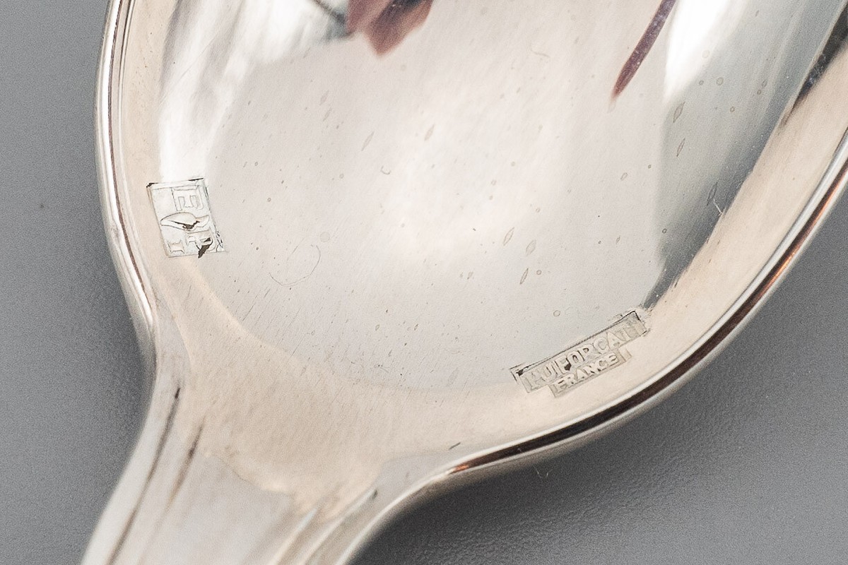 Puiforcat Consulat Silverplate Five O'Clock Teaspoon Spoon Puiforcat Consulat Silverplate Five O'Clock Teaspoon Spoon