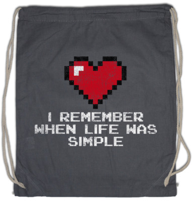 I Remember When Life Was Simple Turnbeutel Gamer Dark Games Gaming RPG Fun