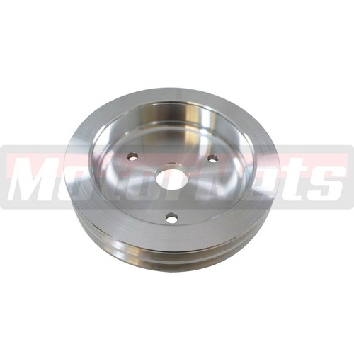 Juego de poleas de aluminio BBC Chevy manivela corta bomba de agua 2 ranuras 396 454 SWP - Imagen 4 de 6