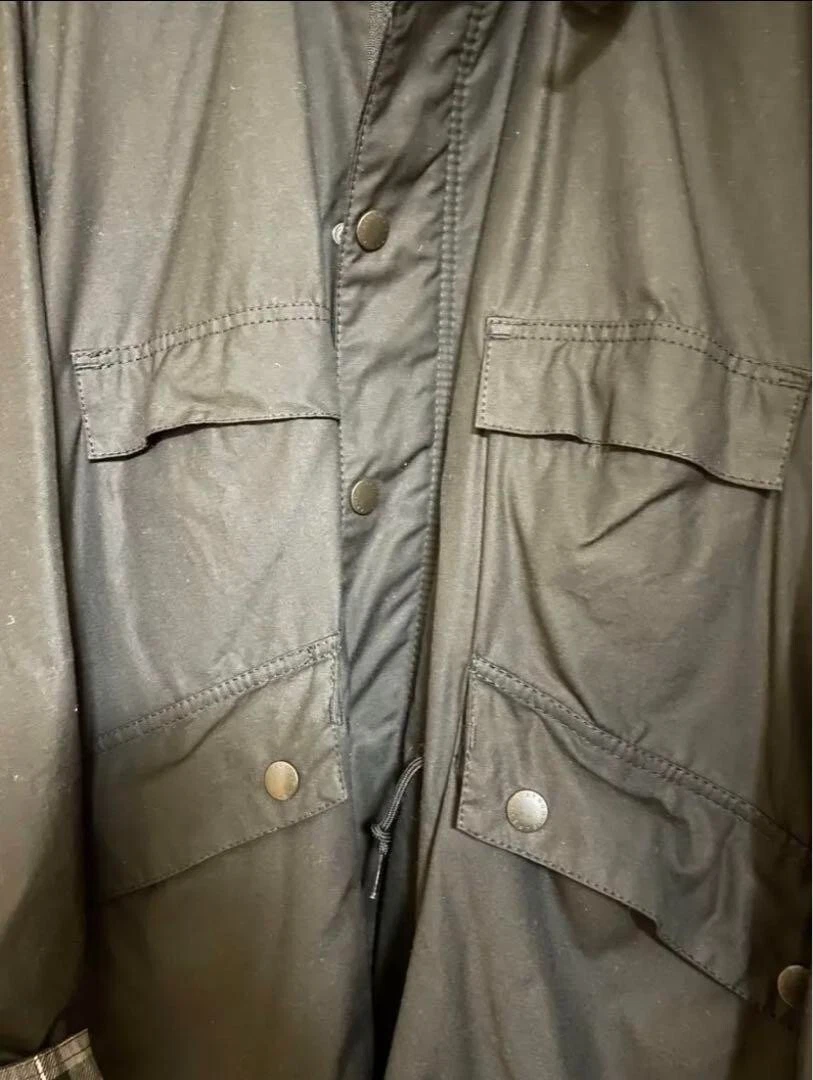 Kaptain Sunshine Barbour Traveller Oiled Coat Black Size 36 L91cm