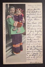 1907 USA Postcard Cover to Norwalk Connecticut CT Chinese woman w baby