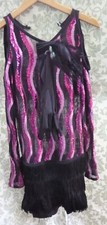 Weissman Flapper Girls Dance XLC sequin Fringe gloves feather headpiece