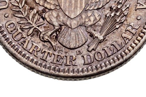 1908-D 25C Barber Quarter in AU Condition, Nice Eye Appeal & Luster, Some Toning - Picture 4 of 4