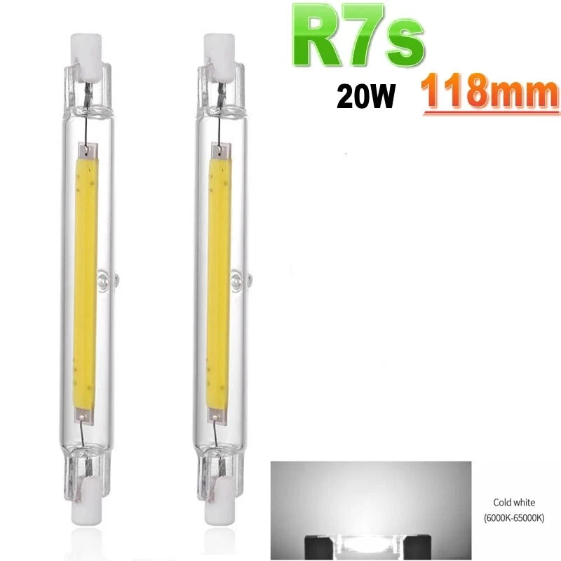 LED R7S Lamp 20W 110V LED Dimmable Corn Bulb 118mm Replace Halogen Spot Light - Image 2 of 4