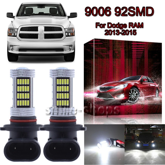 9006 4014 92SMD LED Fog Lamp Bulb For RAM 2500 3500 20132015 RAM 1500
