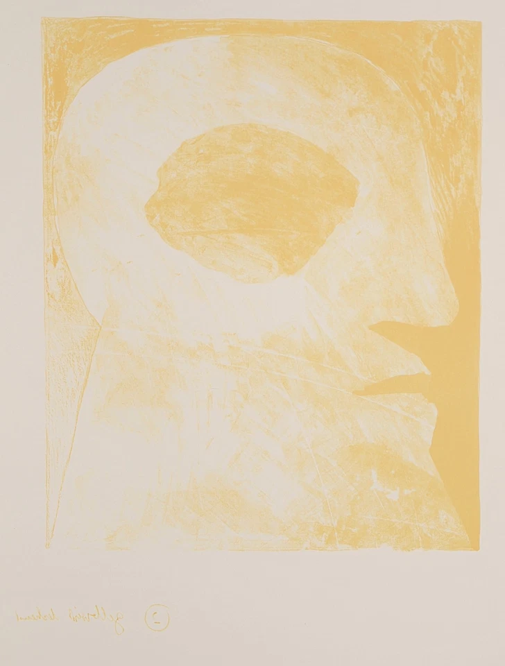 Horst Antes /nicht handsigniert/Farblithographie /150 Exemplare ?/ 11 / Kopf - Bild 2 von 3