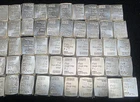 Lot of 50 Fractional 1 Gram Valcambi Suisse .999 Fine Silver Bullion Bars Loose