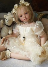 40in Unassembled Reborn Doll Kits Toddler Girl Rooted Hair Festival DIY Toy Gift