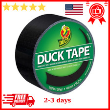 Duck Brand 1265013 Color Duct Tape, Single Roll, Black, 60 Foot