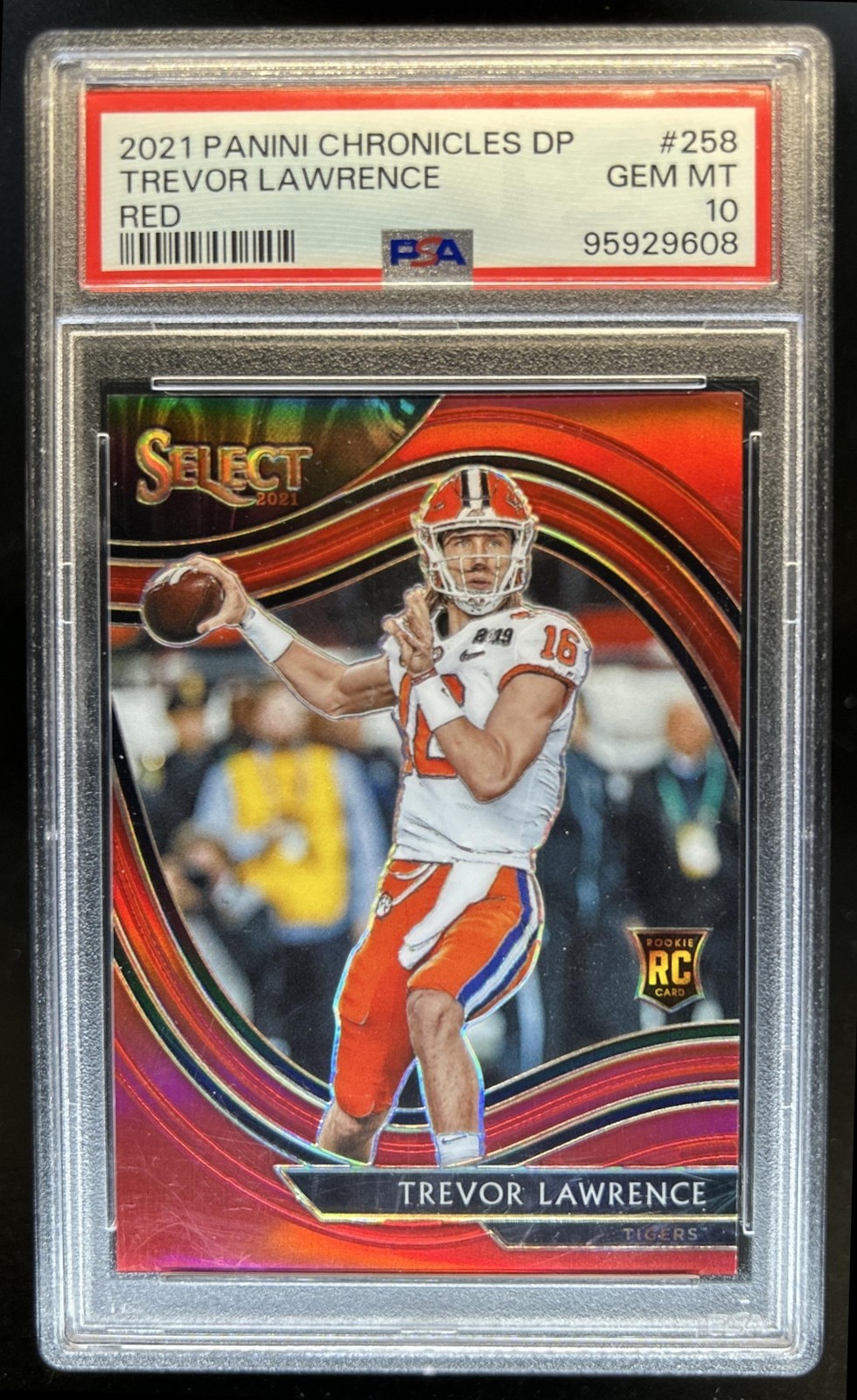 2021 Chronicles Draft Picks Trevor Lawrence Red RC #/149 Tigers PSA 10 GEM MINT view 1