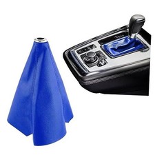 Car Shift Boot,Leather Gear Shift Cover Car Accessories Interior Leather Blue