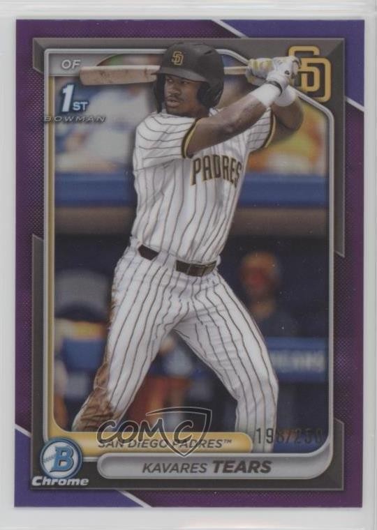 2024 Bowman Draft Chrome Purple Refractor 198/250 Kavares Tears #BDC-57 0w47