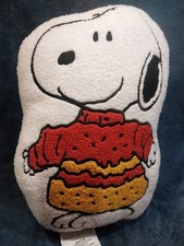Nourison HOME Peanuts Snoopy PILLOW SWEATER ORANGE GOLD 16 inches NWT