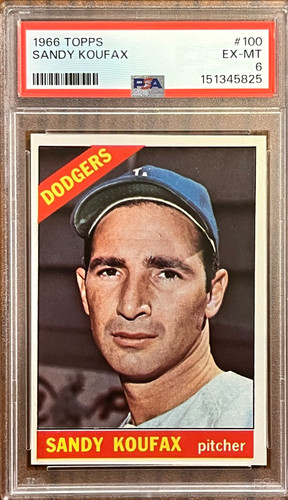 Sandy Koufax #100 1966 Topps card