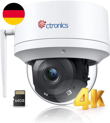Ctronics 4K 8MP Überwachungskamera Ausen WLAN, Erkennung Von Personen/Fahrzeugen