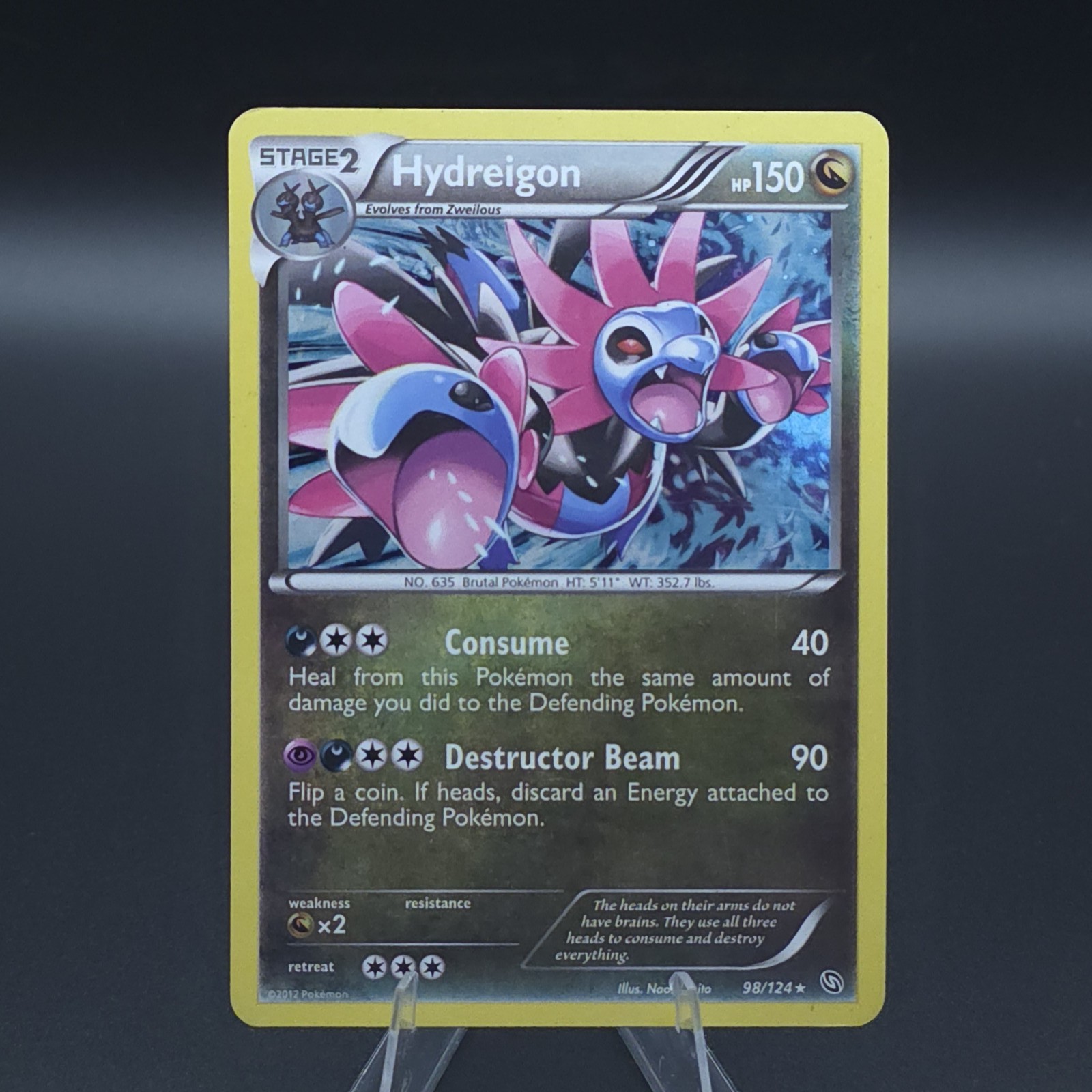 Hydreigon - 98/124 (Cracked Ice Holo) - 098/124 Holo Rare Deck Exclusives - MP