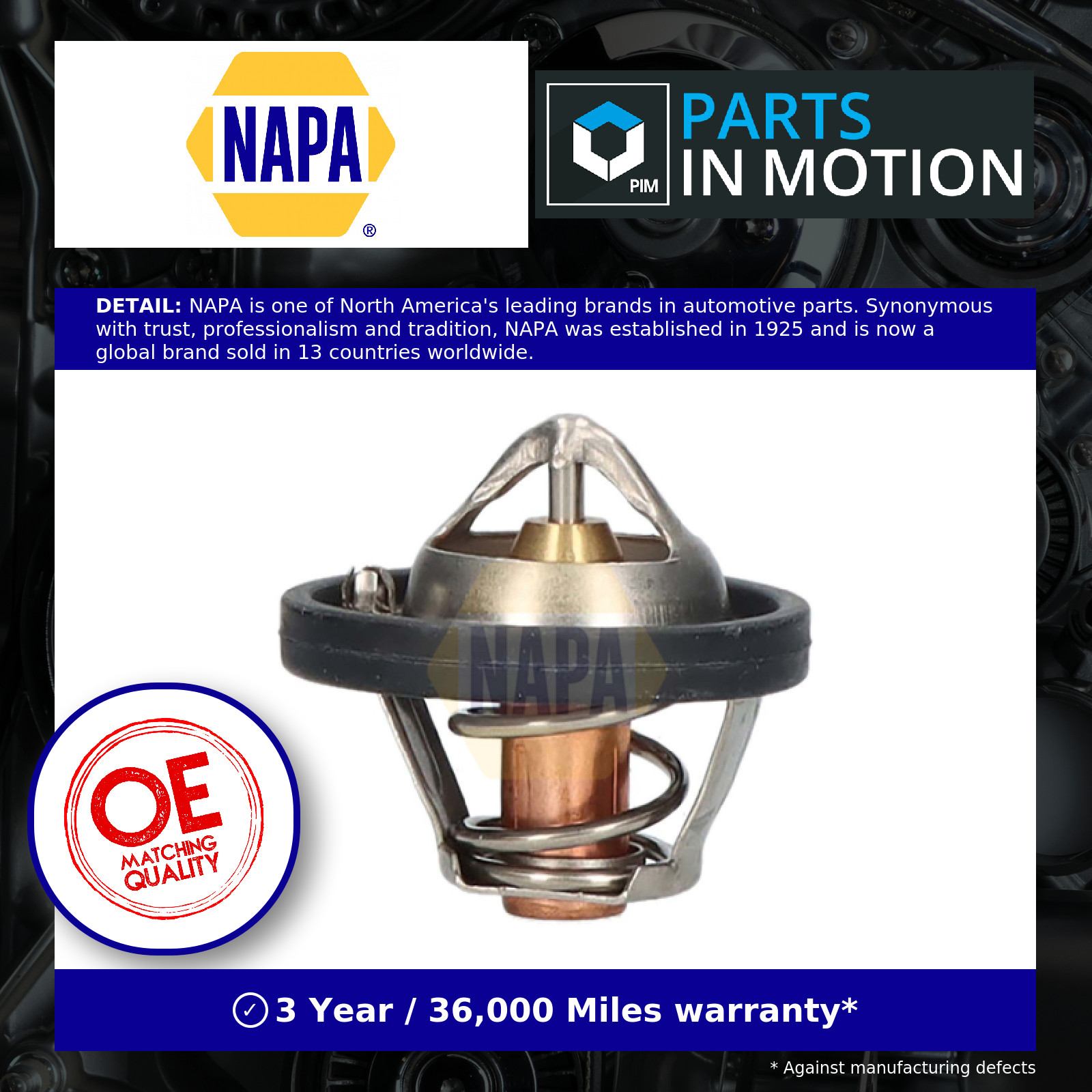 Coolant Thermostat fits VOLVO V50 545 1.6 05 to 12 B4164S3 NAPA 31339958 Quality