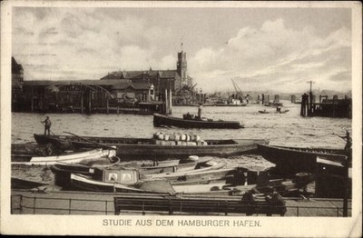 Postcard Hamburg, Port of Hamburg - 5042874
