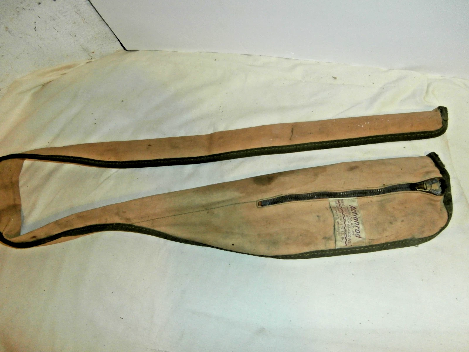 Vintage Orchard Industries Actionrod AS-47 Fishing Rod Canvas Storage Pouch Bag
