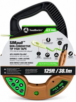 Southwire FTSP45-125NCT Simpull Electrical Fish Tape with Non-Conductive Tip...