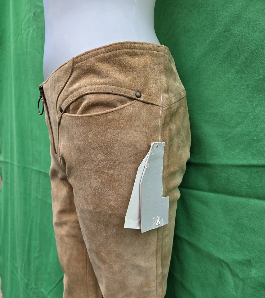 VINTAGE J.LO BY JENNIFER LOPEZ LADYS SUEDE PANTS SIZE 3 MADE IN INDIA NEW - Image 4 of 4
