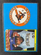 1983 Fleer Stickers #16 Don Sutton (Brewers)/#NNO Baltimore Orioles Logo!!!