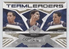 2009 Panini Rookies & Stars Team Leaders Gold /500 Brook Lopez Devin Harris 1f0